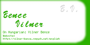 bence vilner business card